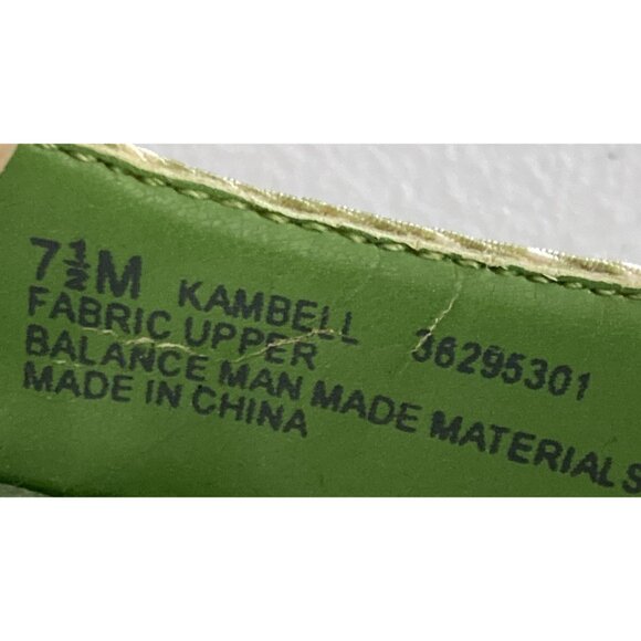 Etienne Aigner Size 7.5M Green Polka Dot Fabric Wedge Peep Toe cork heel Shoes - Picture 8 of 8